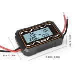 Voltmeter, wattmeter, ammeter, multifunctional, digital multimeter, 4.8 - 60 V, 150 A, model ND11, black color